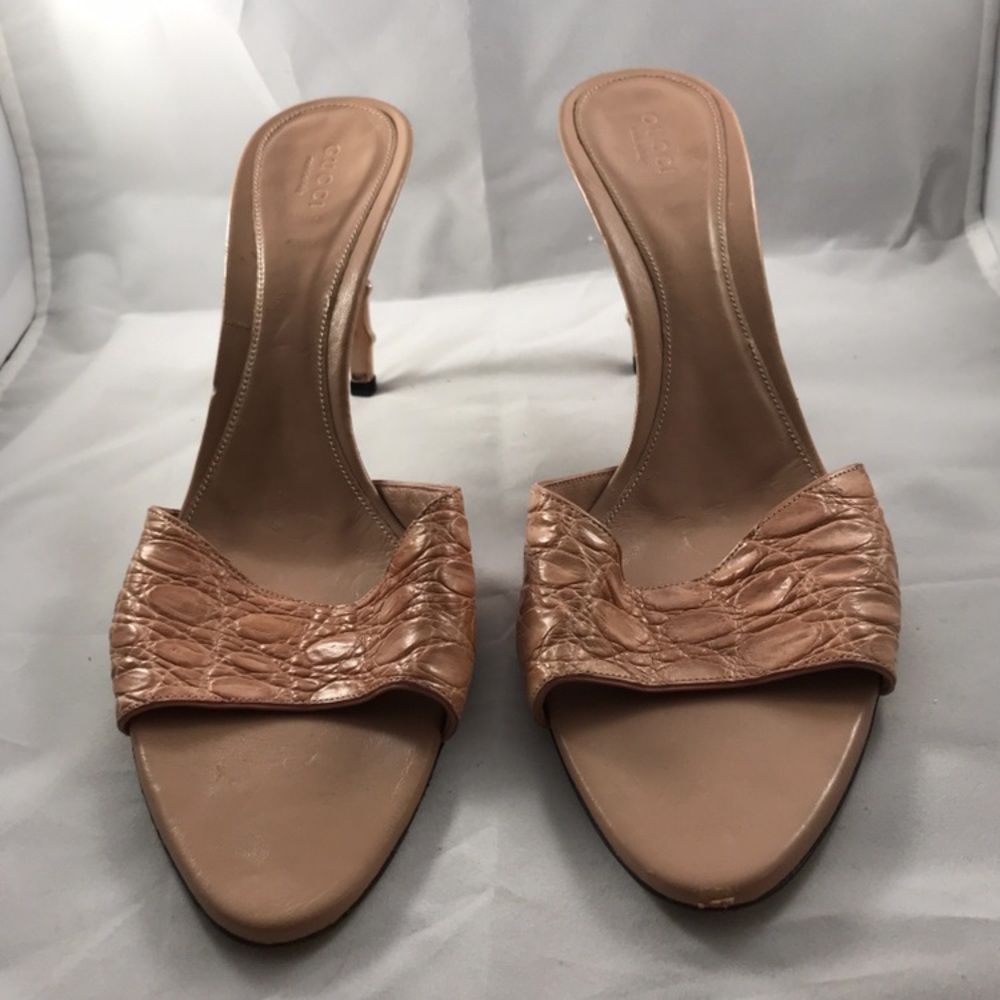 Gucci Alligator Leather Mule Heels